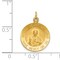 14K Yellow Gold Sacred Heart of Jesus Medal Charm Jewerly 19mm x 15mm